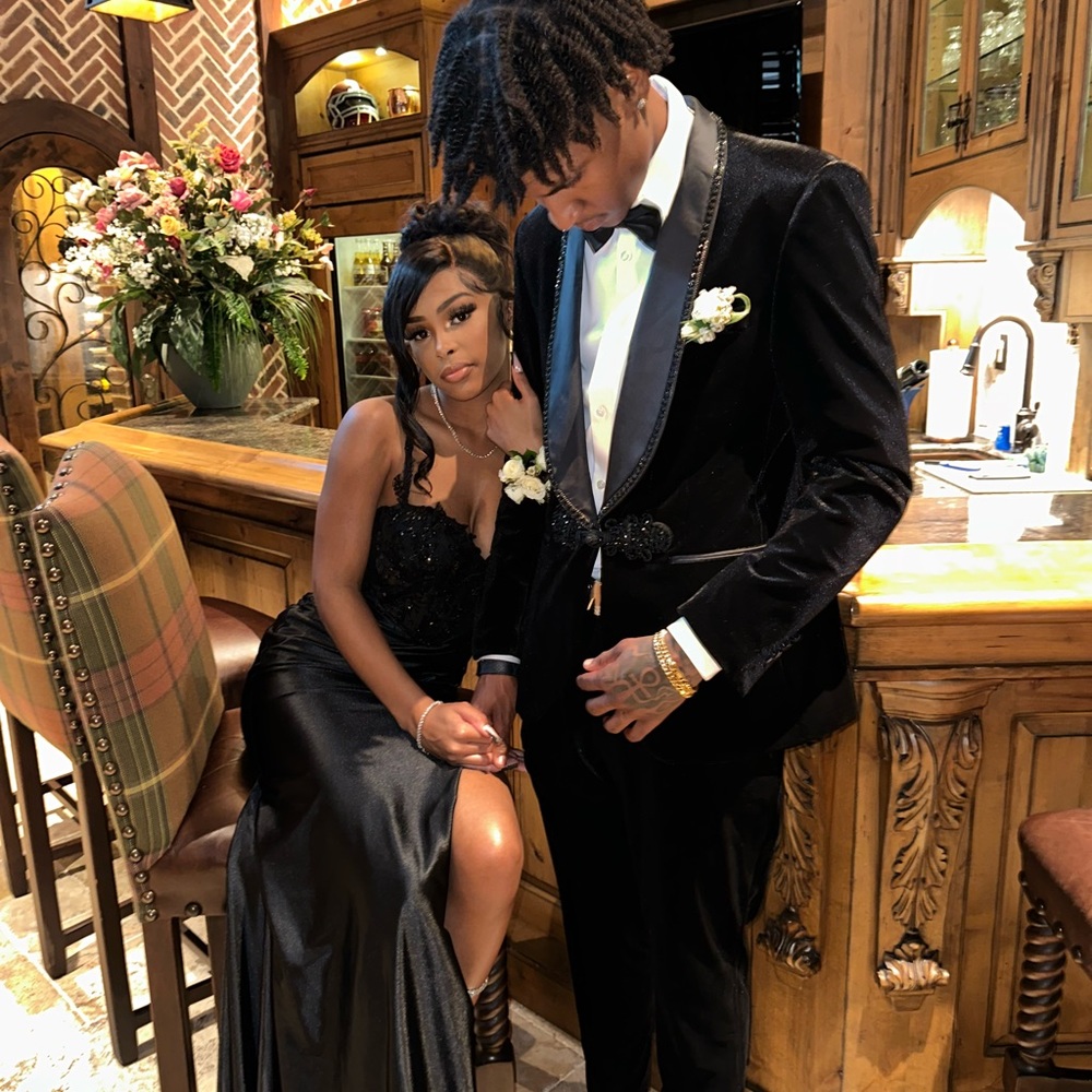 Prom Suit Suede with rhinestones
